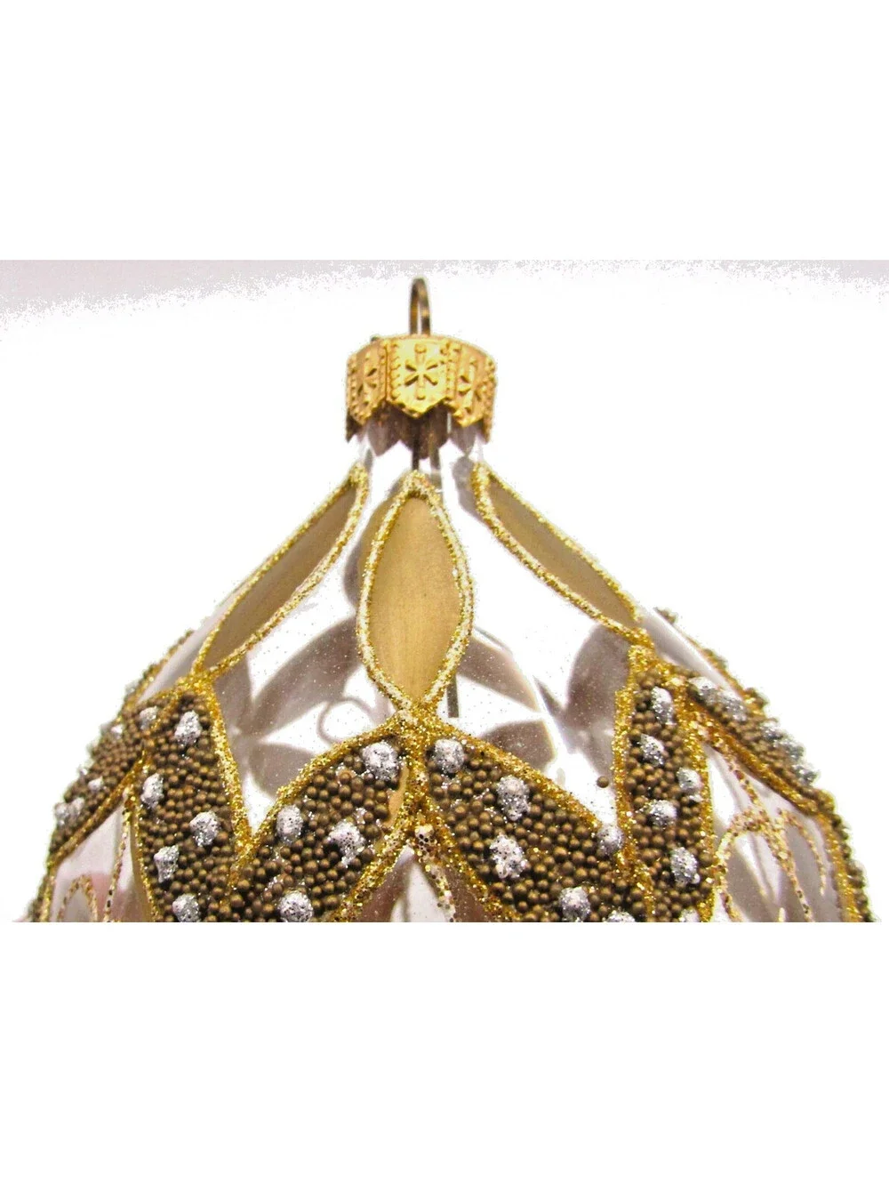 Neiman Marcus 2012 Intricate Fabergé-inspired Egg Shaped Glass Ornament